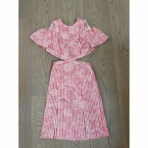 Bellenista Striped Pink Cutout Dress